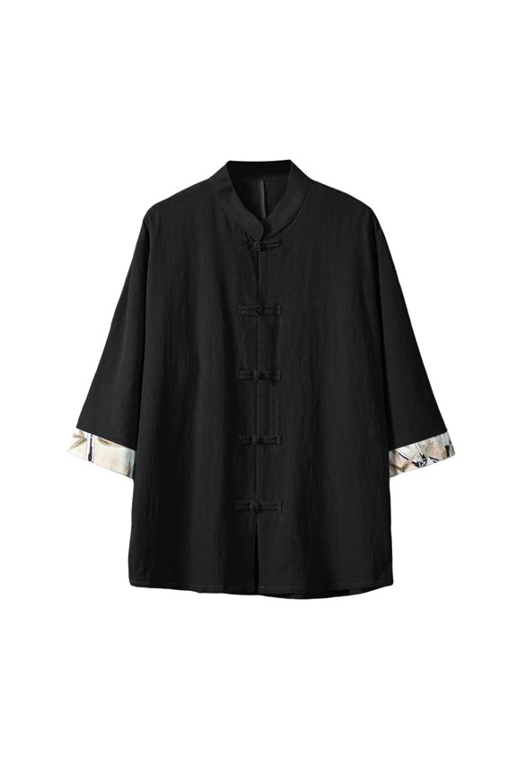 Mens Shirts Casual Half Sleeve Recreation Versatile Plus Size Knot Button Retro Style Blouses Going Out Tops