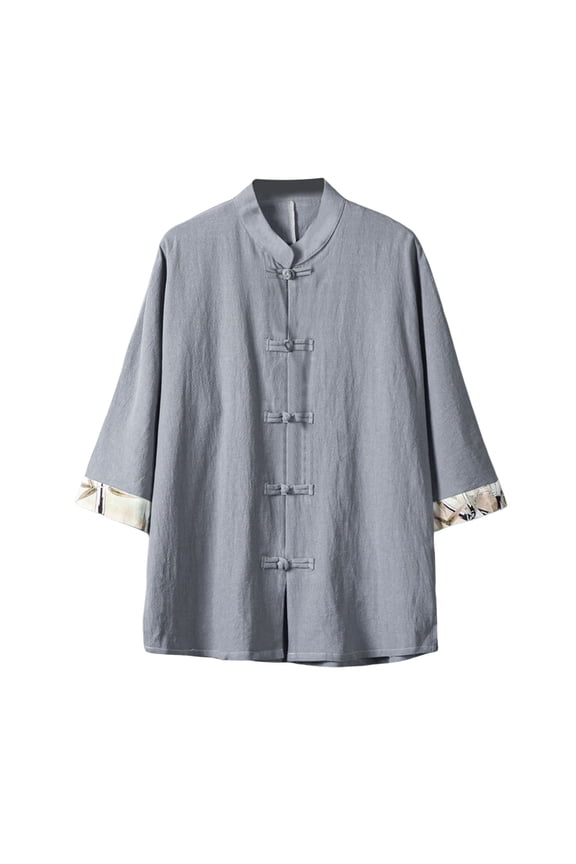 Mens Shirts Casual Half Sleeve Recreation Versatile Plus Size Knot Button Retro Style Blouses Going Out Tops