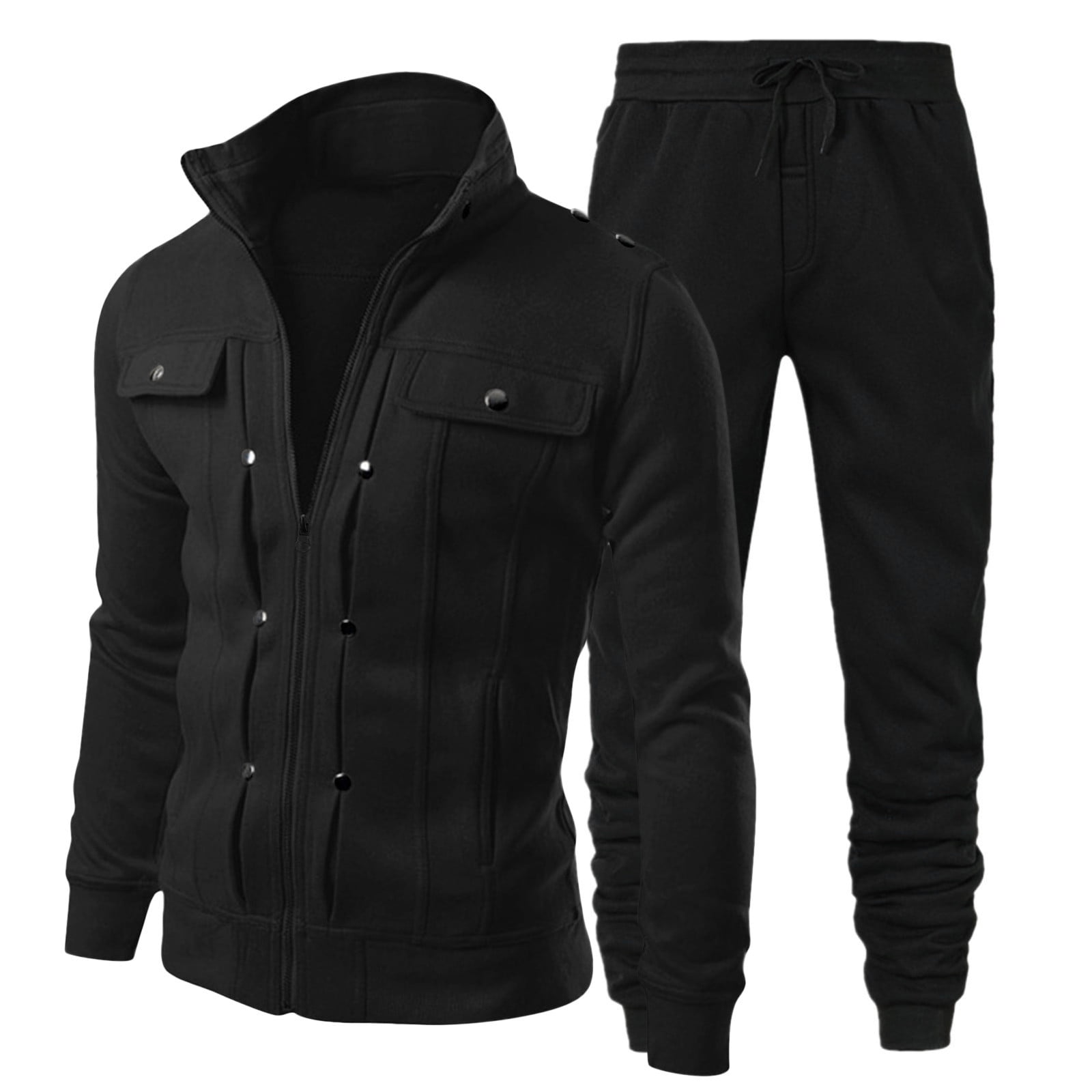 Zszcpp Pants Set Men 2 Piece Outfits Trendy Sports Classic Solid ...