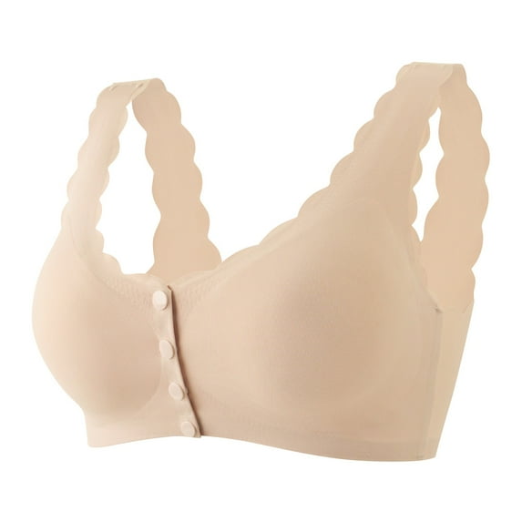 Zszcpp Push Up Bras For Women Wireless Bras Lightweight Front Close Seamless No Steel Ring Comfortable Unlined T Shirt Bra Underwear