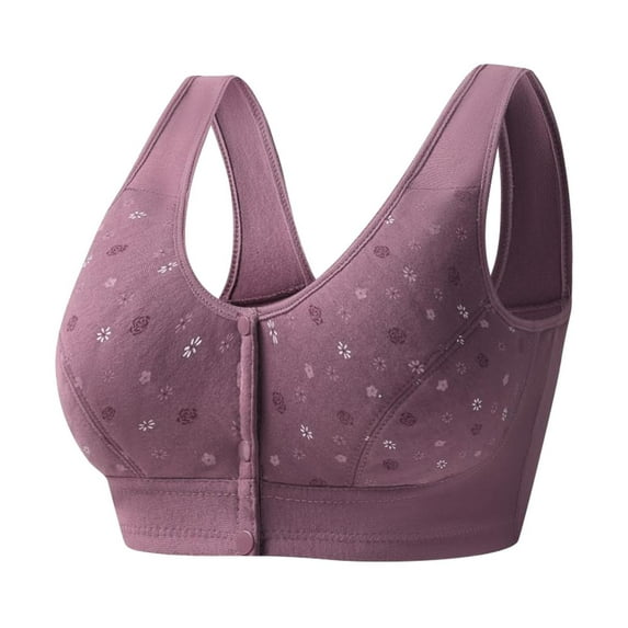 Zszcpp Push Up Bras For Women Wireless Bras Unlined No Steel Ring Lightweight Seamless Front Close Comfortable T Shirt Bra Underwear