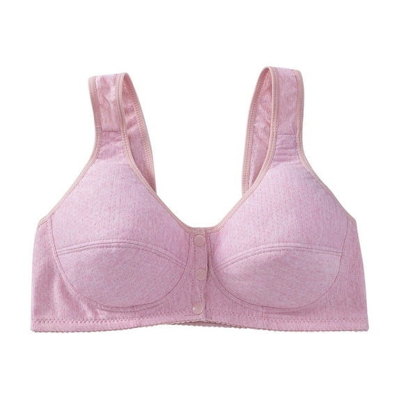 Zszcpp Sexy Bras For Womens Wireless Bras Front Closure Solid Wide Shoulder Strap Suitable Thin No Steel Ring T Shirt Bra Underwear