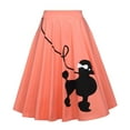 thumbnail image 1 of Zszcpp Skirts For Women Poodle A-Line High-Rise Vintage Swing Pleated Party Outdoor Women'S Skirt, 1 of 3