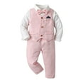 thumbnail image 1 of Zszcpp Spring Matching Sets Baby Boys Outfit Set Long Sleeve Shirt Plaid Shirt Lapel Brief Design Tops Pants Coat With Tie 4Pcs Gentleman Clothes Set, 1 of 6
