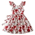 thumbnail image 1 of Zszcpp Summer Dresses For Girls 2025 Lovely Floral Prints Fly Sleeve Square Collar Suspenders Leisure Beach Princess Going Out Holiday Flower Girl Dresses, 1 of 9