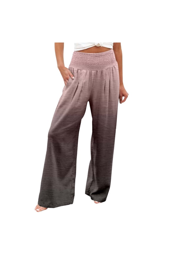 Summer Pants For Womens 2025 Stylish Gradient Pocket Stretchy Leisure Long Basic Style All Matching Trousers Casual Trouser