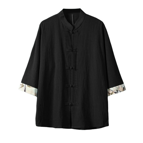 Zszcpp Summer Shirts For Men 2025 Half Sleeve Recreation Versatile Plus Size Knot Button Retro Style Blouses Going Out Tops