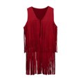 thumbnail image 1 of Zszcpp Summer Tank Top For Baby Girl Hippie Fringe Tassel Role Play Party Sleeveless Western Cow Vest Cool Blouse Girls Casual Tops, 1 of 4
