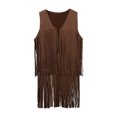 thumbnail image 1 of Zszcpp Summer Tank Top For Baby Girl Hippie Fringe Tassel Role Play Party Sleeveless Western Cow Vest Cool Blouse Girls Casual Tops, 1 of 9
