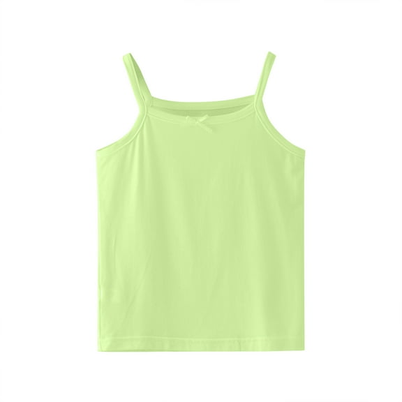 Zszcpp Summer Tank Top For Baby Girl Soild Vest Sports Stylish Basic Simple Racerback Sleeveless Comfortbale Crop Cotton Blouse Girls Casual Tops