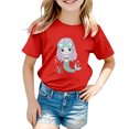 thumbnail image 1 of Zszcpp Summer Top For Teens Girl T Shirts 2025 Print Tee Short Sleeve Softable T-Shirt Ocean Animal Breathable Blouse Girls Tops, 1 of 5