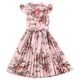 thumbnail image 1 of Zszcpp Sundress For Infant Girl Retro Style Flower Print Round Neck Sleeveless Relaxation Cozy Casual Dresses, 1 of 9