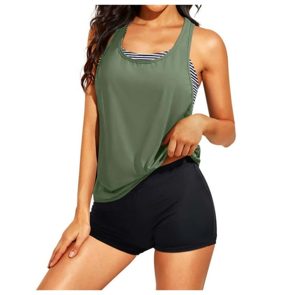 Zszcpp Swimsuit Women Bathing Suits Three Piece Backless Hollow Out Spaghetti Strap Seaside Cool Swimsuit Sets Swimwear