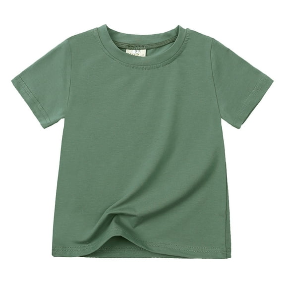 Zszcpp T Shirts Casual Top For Baby Girl Short Sleeve Baggy Thin Plain Boys Basic Style Pure Breathable Blouse Girls Tops