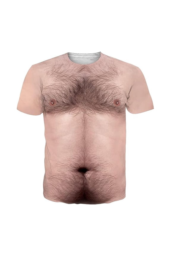 Toddler Girl Graphic Teens Short Sleeved 3D Printed Round Neck Hairy Chest Tshirt Pattern Blouse Girls Tops