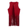 thumbnail image 1 of Zszcpp Toddler Girl Tank Top Role Play Party Vest Performance Hippie Fringe Western Cow Tassel Blouse Girls Casual Tops, 1 of 4