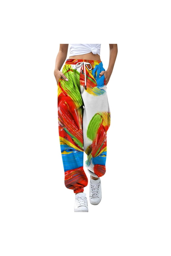 Womens Athletic Pants Sweatpants Closed Rope Buched Long Regular Relaxed Fit Baggy Long Sports Trousers Casual Trouser