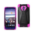 thumbnail image 1 of Zte Grand X Max 2 Hybrid Heavy Duty Case With Kickstand In Hot Pink Black, 1 of 4