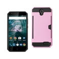 thumbnail image 1 of Zte Warp 7/ Z959 Slim Armor Hybrid Case With Card Holder In Pink, 1 of 4
