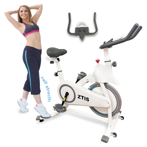 Ztis Exercise Bike, Indoor Cycling Bike Brake Pad/Magnetic Stationary Bike for Home, Adjustable Resistance Silent Belt Drive, Cycle Bike with Comfortable Seat Cushion