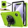 thumbnail image 1 of Case for Samsung Galaxy Tab A9+/A9 Plus 11 Inch 2023 (SM-X210/X216/X218), Multi-Functional Cover with 360° Rotate Stand/Screen Protector/Shoulder Strap/Hand Strap, Green, 1 of 7