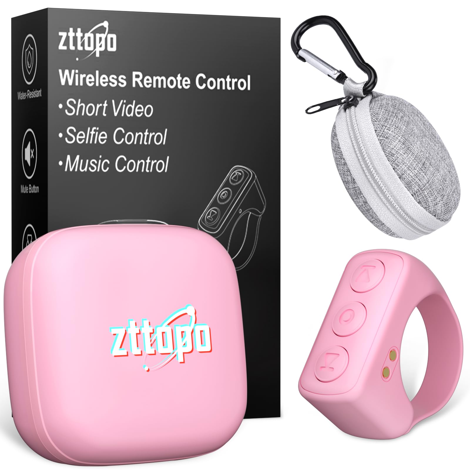 Zttopo TikTok Scrolling Ring, TIK Tok Bluetooth Remote Control, Kindle APP Page Turner with