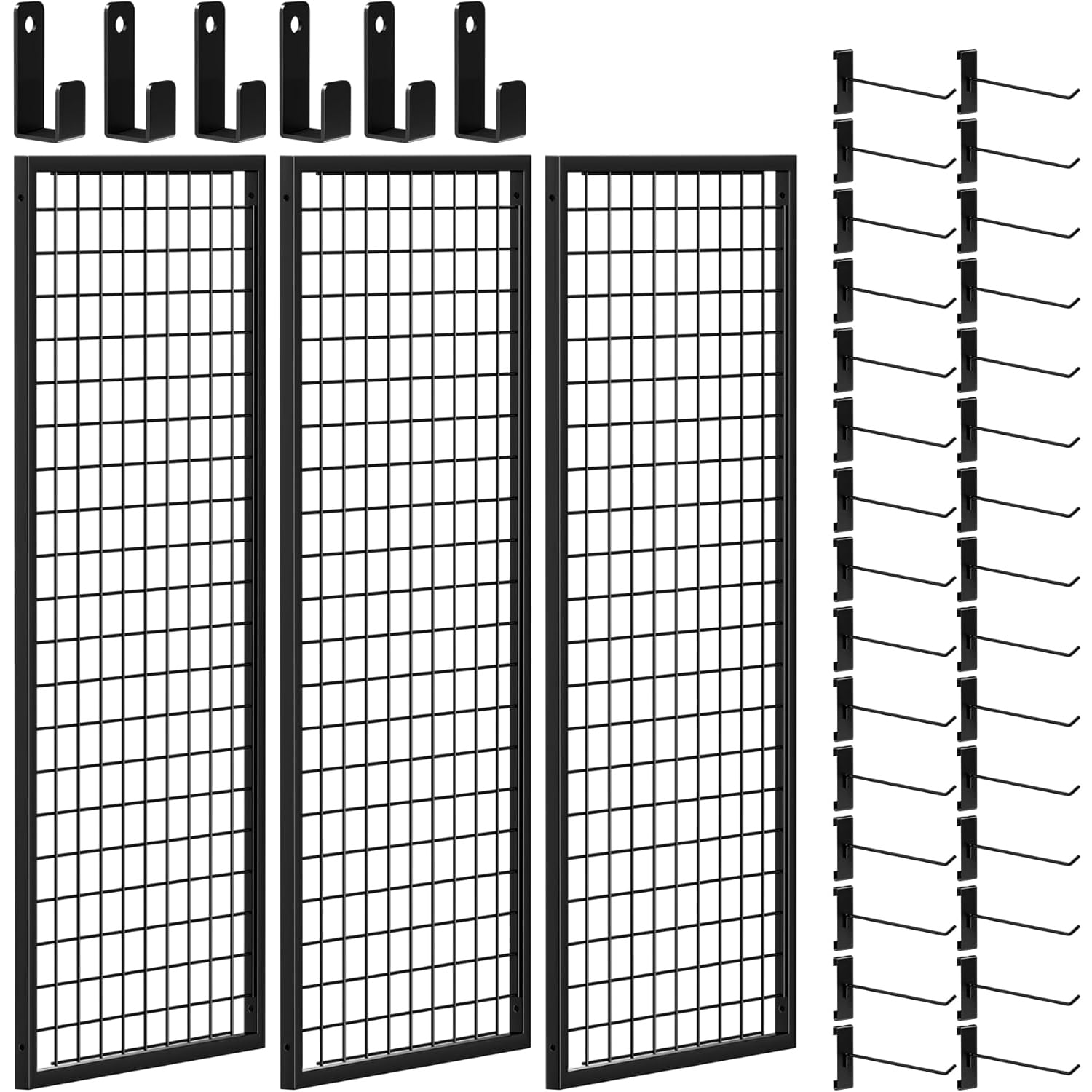 Hooks For Wire Panel Racks Ztysn 3pcs Wall Mount Grid Wire Panel Display Stand,Metal Mesh Hanging ...