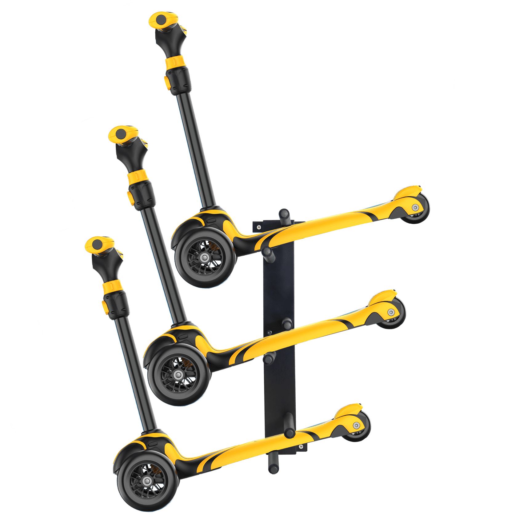 Scooter Rack Panel Ztysn Heavy Duty 3 Scooter Wall Mount Rack Holder for Garage & Sports ...
