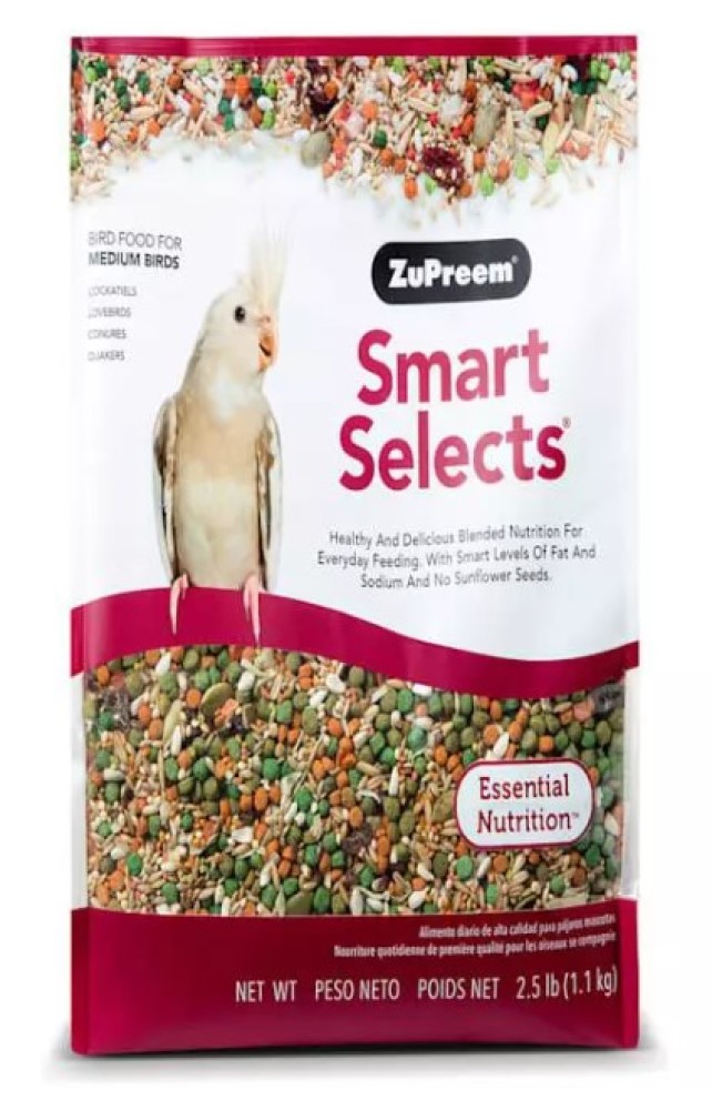 ZuPreem 1008002 Smartselects Bird Food for Cockatiels, Quacker