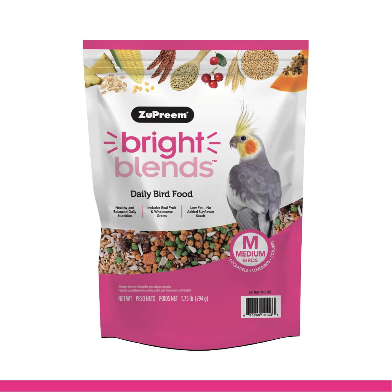 ZuPreem Bright Blends Low Fat Daily Food for Small Birds