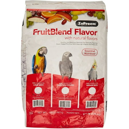ZuPreem FruitBlend Flavor Pellets Bird Daily Blend Food for Large Birds-17.5 lb- DS