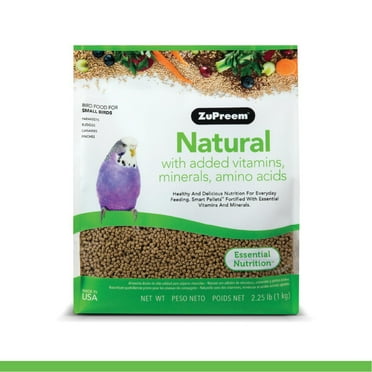 ZuPreem® Natural Bird Food | Daily Bird Food for Small Birds | 2.25 lb