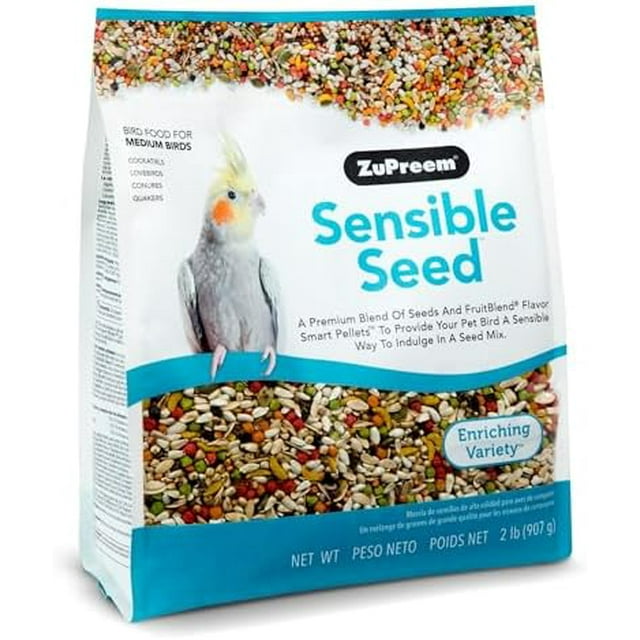 ZuPreem Sensible Seed Bird Food for Medium Birds, 2 lb bag Premium