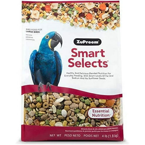 ZuPreem Smart Selects Macaw Bird Food Mix, 4-lb Bag