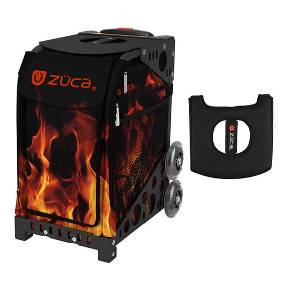 Zuca 18" Sport Bag - Blaze with Black/Pink Seat Cover (Black Non-Flashing Wheels Frame)