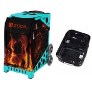 Zuca 18 Sport Bag - Blaze with One Large and Two Mini Utility Pouches Turquoise Frame