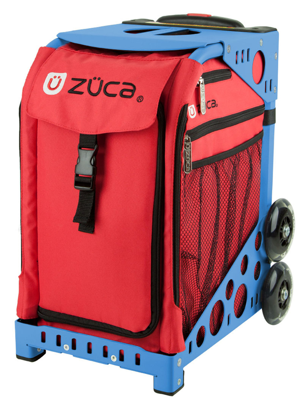 Zuca 18" Sport Bag - Chili with 2 Small Utility Pouch (Blue Frame)