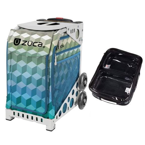 Zuca 18" Sport Bag - Cubizm with 1 Large and 2 Mini Utility Pouch (White Frame)