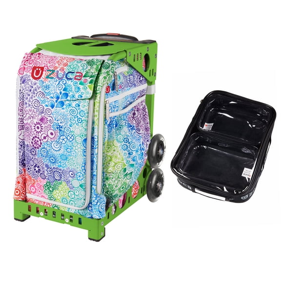 Zuca 18" Sport Bag - Explosion with 1 Large & 2 Mini Utility Pouches (Green Frame)