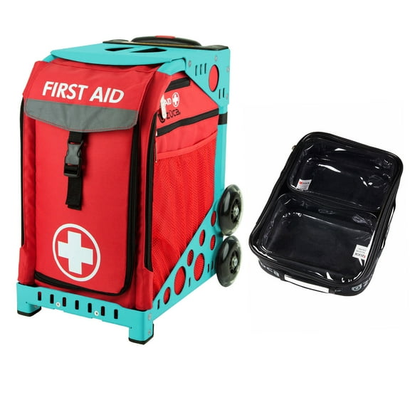 Zuca 18" Sport Bag - First Aid with One Large and Two Mini Utility Pouches (Turquoise Frame)