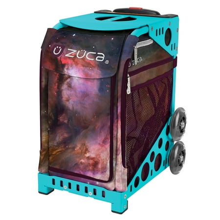 Zuca 18" Sport Bag - Galaxy with Flashing Wheels (Turquoise Frame)