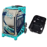 Zuca 18" Sport Bag - Great Wave with 1 Large and 2 Mini Utility Pouches Turquoise Frame