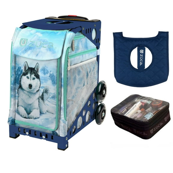 Zuca 18" Sport Bag - Husky with Seat Cover and Zuca Small Utility Pouch (Navy Frame)