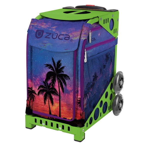 Zuca 18" Sport Bag - Island Life with 2 Small Utility Pouch (Green Frame)