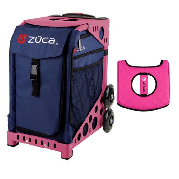 Zuca 18" Sport Bag - Midnight with Black/Pink Seat Cover (Pink Frame)