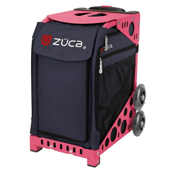 Zuca 18" Sport Bag - Midnight with Flashing Wheels (Pink Frame)