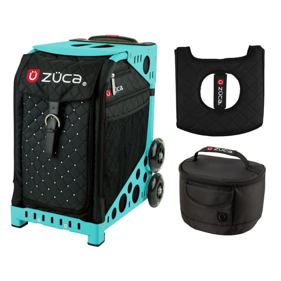 Zuca 18" Sport Bag - Mystic with Seat Cover and Lunchbox (Turquoise Frame)