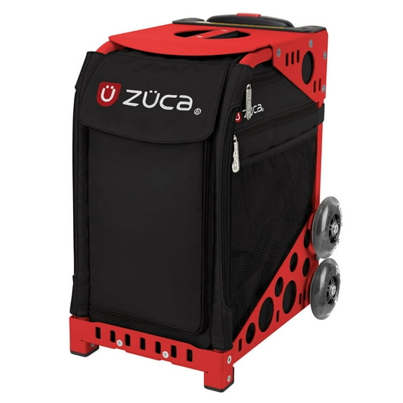 Zuca 18" Sport Bag - Obsidian with 2 Small Utility Pouch (Red Frame)