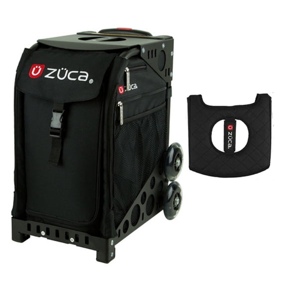 Zuca 18" Sport Bag - Obsidian with Black/Pink Seat Cover (Black Frame)