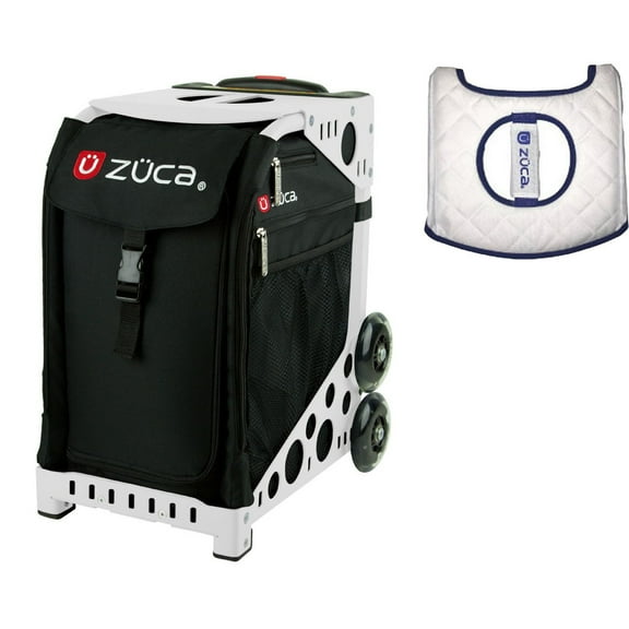 Zuca 18" Sport Bag - Obsidian with Seat Cover (White Frame)